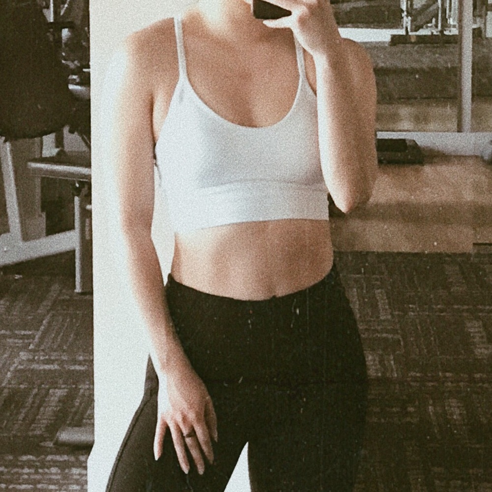 White Sports Bra